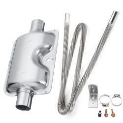 SOLAR POWER 200Cm Stainless Steel Exhaust Pipe With Silencer for Car Parking Air Diesel Heater