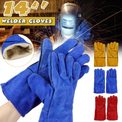ELECTRICAL WELDING 2PCs 14" Heavy Duty Gardening Welder Gloves Men Women Thorn Proof Non-Slippery Leather Work