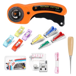 EDC GADGETS 1/12/13PCs Fabric Bias Tape Maker Rotary Cutter Kit Sewing Quilting Awl Pin Binder Foot Tools Set