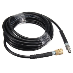 TOOL PARTS 10M Tube 3/8 Quick Connect High Pressure Hose Washer Tube for Pressure Washer In Black