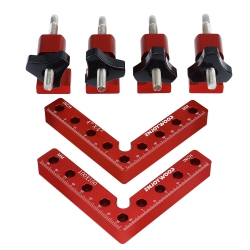 WOODWORKING CLAMP Enjoywood 6PCs Woodworking Upgrade Right Angle Positioning Clamp Precision 90 Degree Clamping Square L-Shaped Auxiliary Fixture