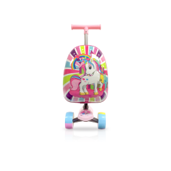 TUCCI ITALY Magical Unicorn 16" Kids Travel Luggage With Scooter