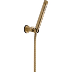 DELTA FAUCET Trinsic Single Spray Wall-Mount Hand Shower, Hand Held Shower With Hose, Handheld Shower Head, Champagne Bronze 55085-Cz