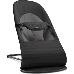 BABYBJRN Babybjorn Bouncer Balance In Soft Woven Fabric - /dark Grey On Frame In Black