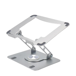 UNCAGED ERGONOMICS Rise Swivel Adjustable Laptop Desk Stand 2.0- In Silver
