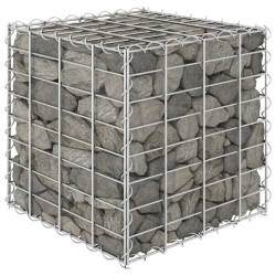 VIDAXL Cube Gabion Raised Bed Steel Wire 15.7"x15.7"x15.7