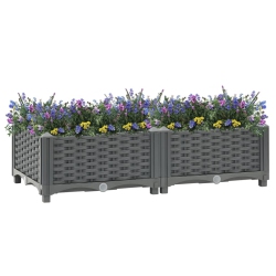 VIDAXL Raised Bed 31.5"x15.7"x9.1" Polypropylene