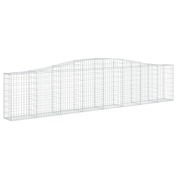 VIDAXL Arched Gabion Basket 400X30X80/100 Cm Galvanised Iron