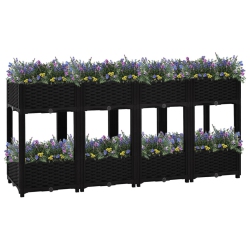 VIDAXL Raised Bed 63"x15.7"x28" Polypropylene