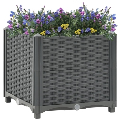 VIDAXL Raised Bed 15.7"x15.7"x15" Polypropylene