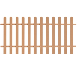 VIDAXL Picket Fence Wpc 200X100 Cm