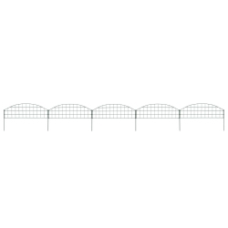 VIDAXL Arched Garden Fence Set 77.3X26 Cm In Green
