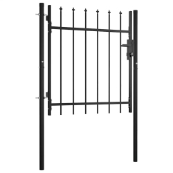 VIDAXL Door Fence Gate With Spear Top 100X75 Cm