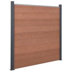 VIDAXL Fence Panel Set 180X186 Cm Wpc In Brown