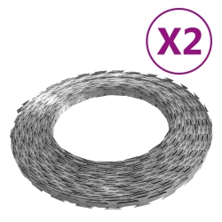 VIDAXL Bto-22 Razor Wires 2 PCs 100 M Steel