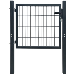 VIDAXL Fence Gate Steel Anthracite 100X100 Cm