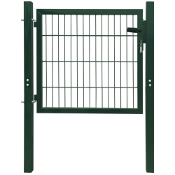VIDAXL Fence Gate Steel 41.3"x59.1" In Green