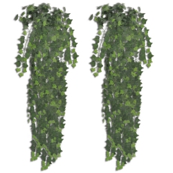 VIDAXL 2 PCs Artificial Ivy Bush 35" In Green