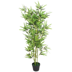 VIDAXL Artificial Bamboo Plant With Pot 47.2" In Green