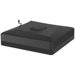 OUTSUNNY Plastic Square Fillable Cantilever Patio Umbrella Base \w Liftable Wheel, Offset Umbrella Weights \w Adjustable Pads, Cross Base, 330Lbs