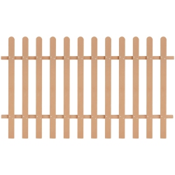VIDAXL Picket Fence Wpc 200X120 Cm