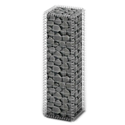 VIDAXL Gabion Basket With Lids, Gabion Wall for Garden, Lawn, Galvanized Steel 39.4X11.8X11.8 Inches