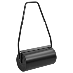 VIDAXL Garden Lawn Roller With Handle 42 L Iron And Steel In Black