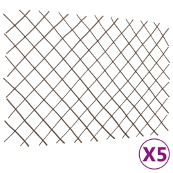 VIDAXL Willow Trellis Fences 5 PCs 180X120 Cm
