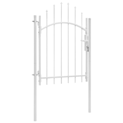 VIDAXL Garden Gate Steel 1X2 M In White
