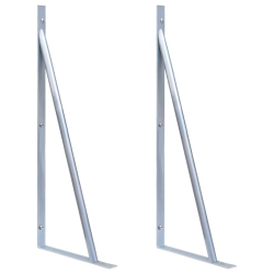 VIDAXL Support Brackets for Fence Post 2 PCs Galvanised Steel
