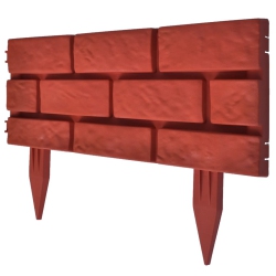 VIDAXL Lawn Divider With Brick Design 11 PCs