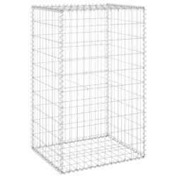 VIDAXL Gabion Basket With Lids, Galvanized Steel Gabion Wall, High Load Capacity, 23.6"x19.7"x39.4