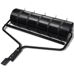 VIDAXL Garden Lawn Roller With 5 Aerator Bands 30 Cm In Black