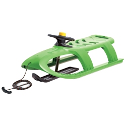 ARCTICTHRILL Snow Sled for Kids - Snowrush Sledge - Single Rider Racer Toboggan \w Pull Rope And Steering Wheel; Outdoor Plastic Winter Sleigh For