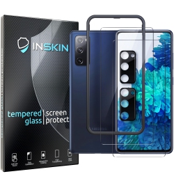 INSKIN Screen Protector for Samsung Galaxy S20 Fe 4G/5G (6.5 Inch, 2020) - 2+2 Pack Tempered Glass for Screen And Camera Lens, Auto-Align