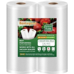BOXLEGEND 11" X 50Ft Vacuum Sealer Bags (2-Pack) for Food Saver, Sous Vide, & Storage (100Ft Total)