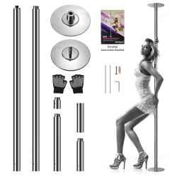 SERENELIFE Professional Spinning Dancing Pole - Portable & Removable Fitness Pole, Great for Training & Exercise