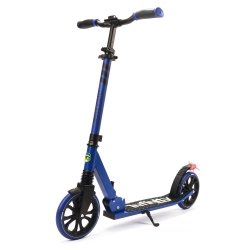 SERENELIFE Lightweight And Foldable Kick Scooter - Adjustable Scooter for Teens And Adult, Alloy Deck With High Impact Wheels (Blue)