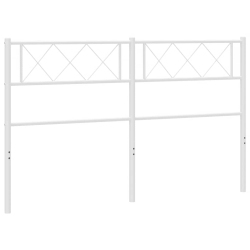 VIDAXL 35, 4" High Metal Headboard, Steel Headboard for 59.1" Wide Bed, Easy Assembly In White
