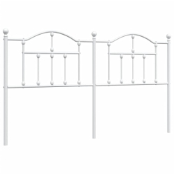 VIDAXL 38.2 Inch Metal Headboard, California King Farmhouse Headboard Only, Heavy-Duty Frame In White