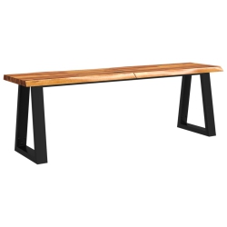 VIDAXL Bench With Live Edge 140 Cm Solid Wood Acacia