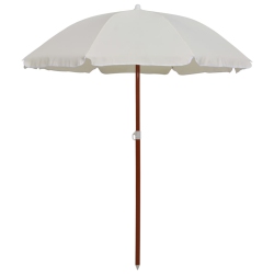 VIDAXL Garden Parasol With Steel Pole 180 Cm In Sand