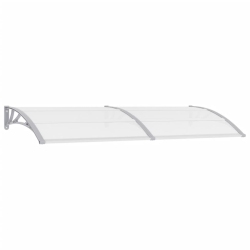 VIDAXL Door Canopy 94.5"x39.4" PC In Gray