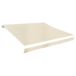 VIDAXL Awning Top Sunshade Canvas Cream 4 X 3 M