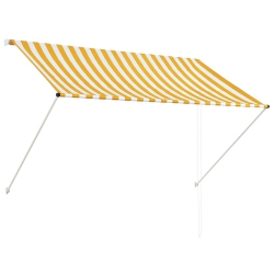 VIDAXL Retractable Awning 200X150 Cm And White In Yellow
