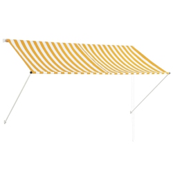 VIDAXL Retractable Awning 250X150 Cm And White In Yellow