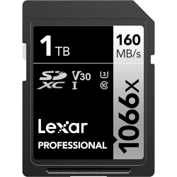 LEXAR - Sdxc Uhs-I 1066 X Professional Series Card, Up to 160 Mb/s Reading, 1Tb Capacity In Silver