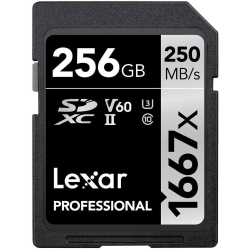 LEXAR - Sdxc Uhs-Ii/u3 1667X Professional Card, Up to 250 Mb/s Reading, 256GB Capacity