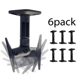 BOOST INDUSTRIES Cwsm Universal Home Theater Speaker Brackets, Tilt, Swivel (Black, 3 Pairs)