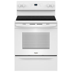 Whirlpool 30" 5.3 Cu. Ft. 5-Element Freestanding Electric Range (YWFES3330RB) - Black